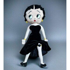 Betty Boop Plush Doll Black Velvet Dress Gown Stuffed 21" Kelly Toy Retro 2011